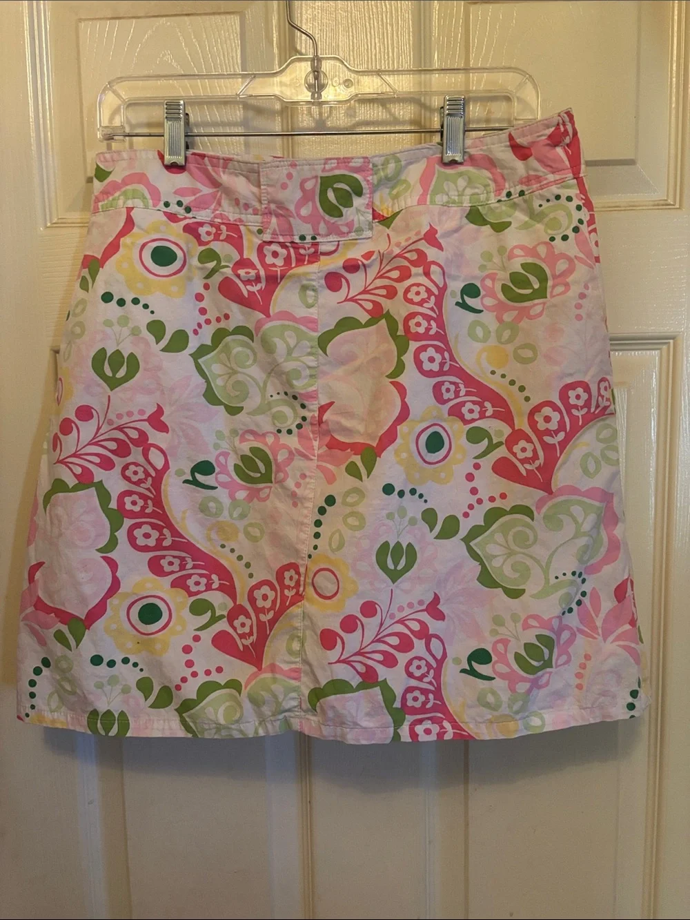White Stag Stretch Printed A-Line Women's Skirt in Pink and Green